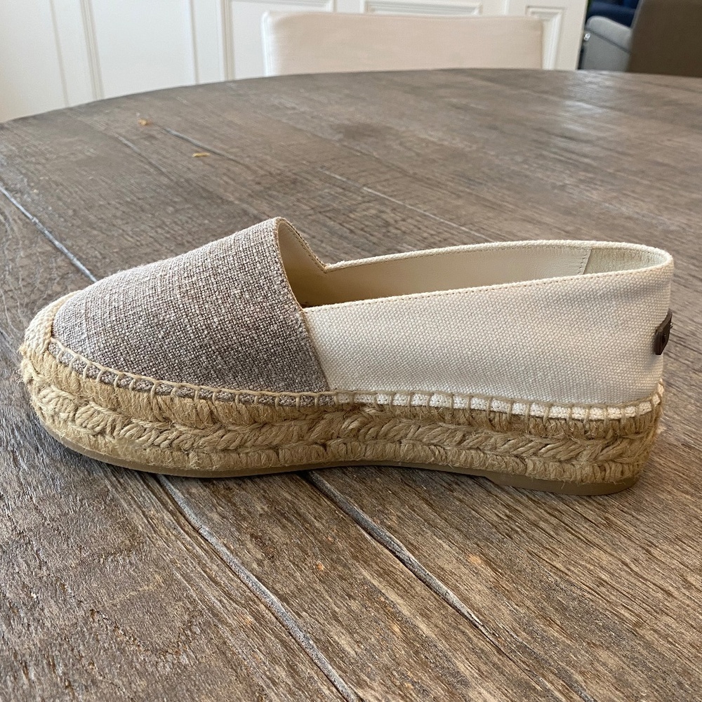 Peserico Jute and Linen/Canvas Platform Espadrille